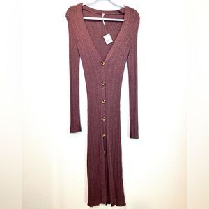 FREE PEOPLE Date Night Cardigan Dress